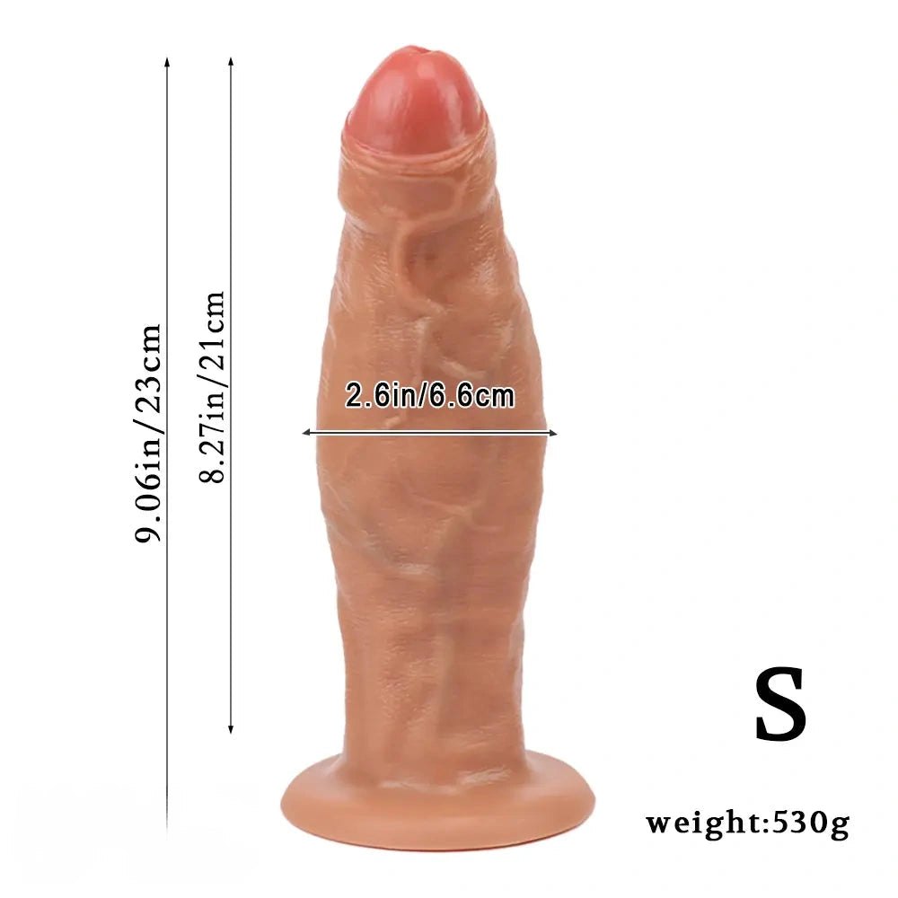 Big Uncut Realistic Dildo - Suction Cup Dildo