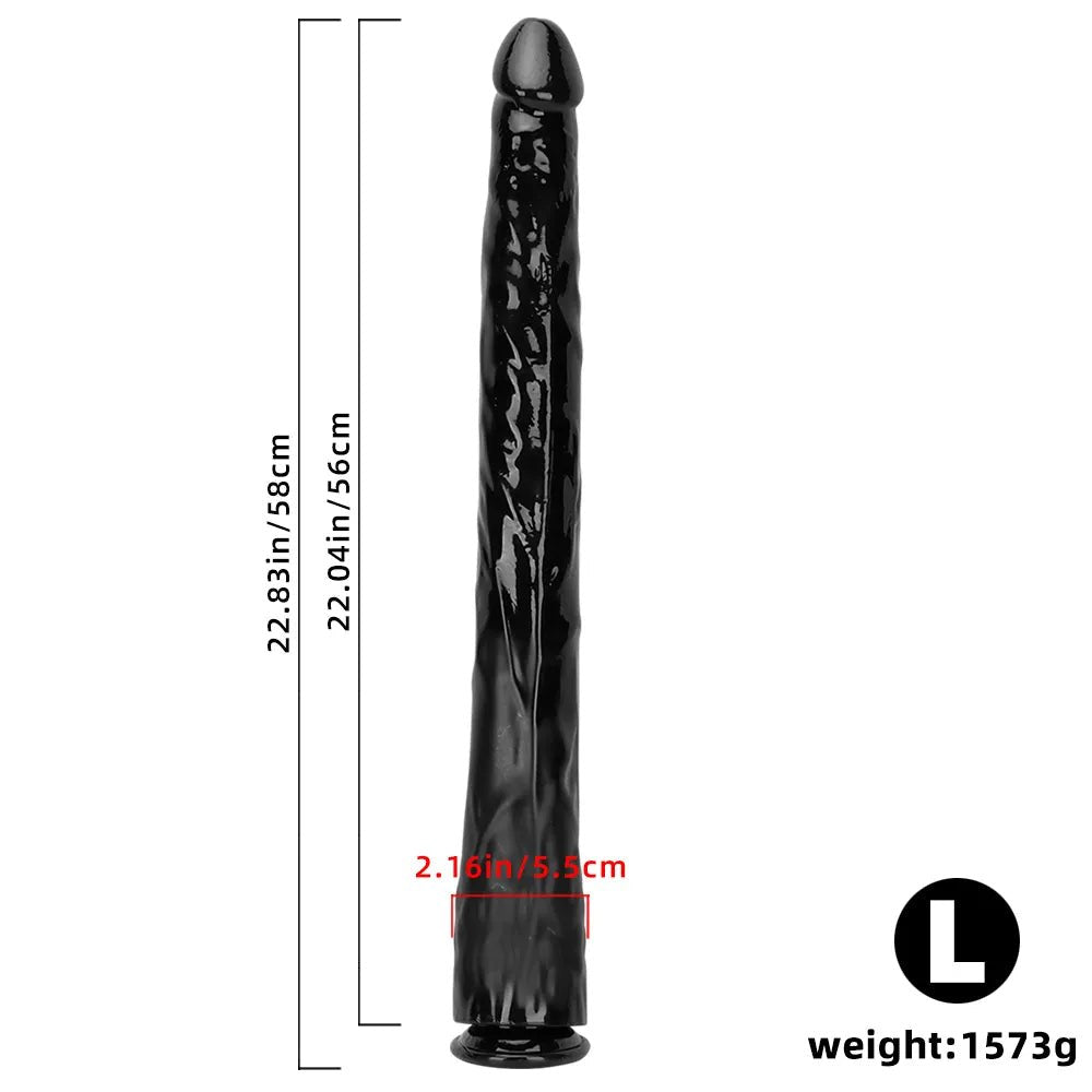 Black Anal Dildo S/L - Realistic Dual Density Dildo