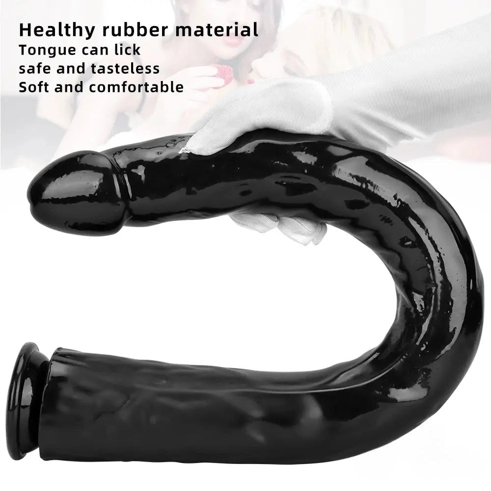Black Anal Dildo S/L - Realistic Dual Density Dildo