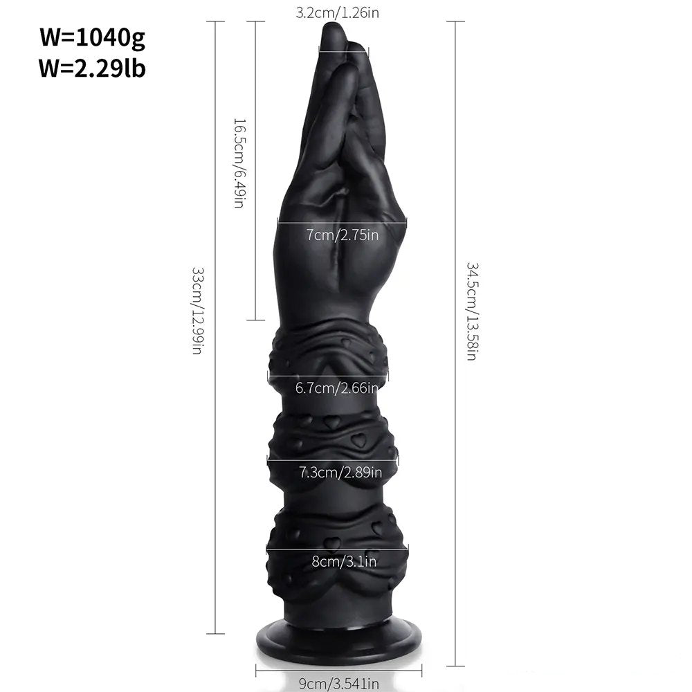 Black Fist Hand Fantasy Dildo - Silicone Monster Dildo