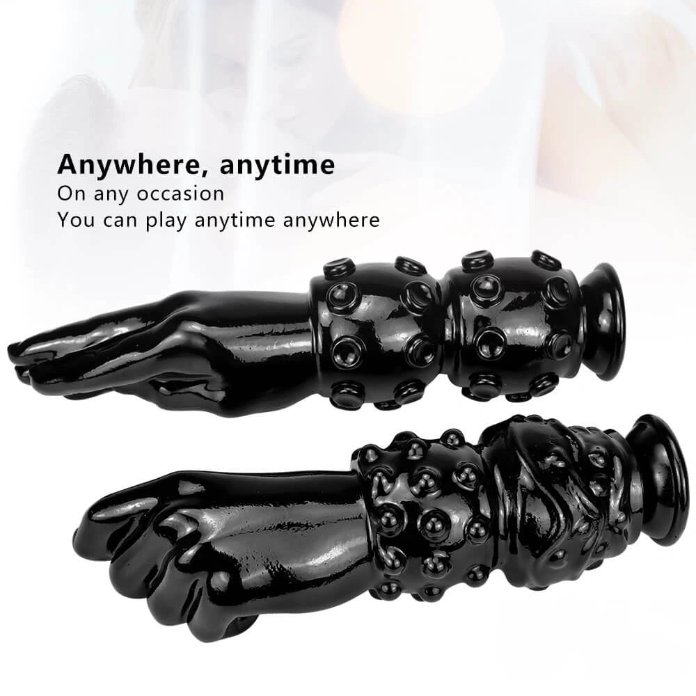 Black Fisting Hand Dildo 3.15in - Extra Thick Large Dildo