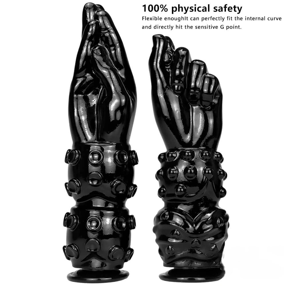 Black Fisting Hand Dildo 3.15in - Extra Thick Large Dildo