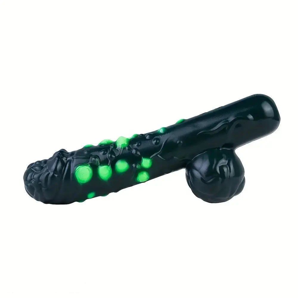 Black Fantasy Dildo with Gem Texture - Silicone Fantasy Dildo