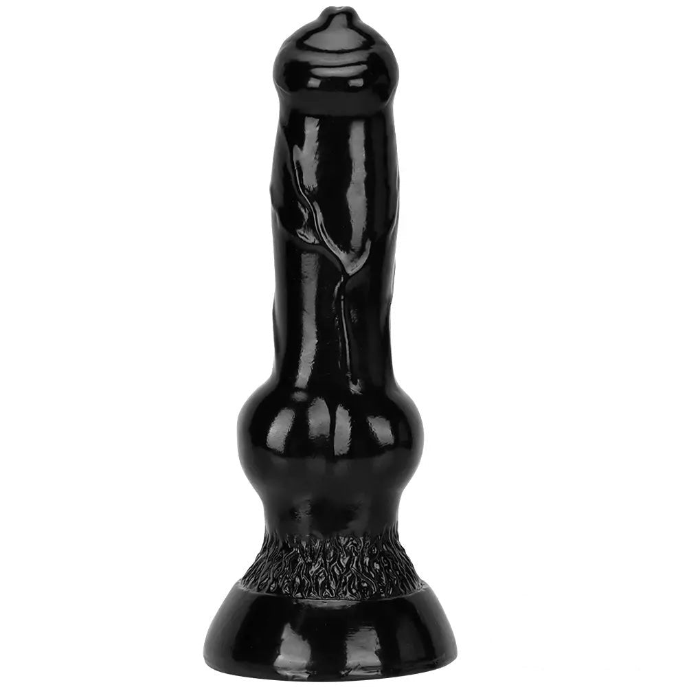 Black Knot Canine-Style Dildo - Animal Knot Dildo
