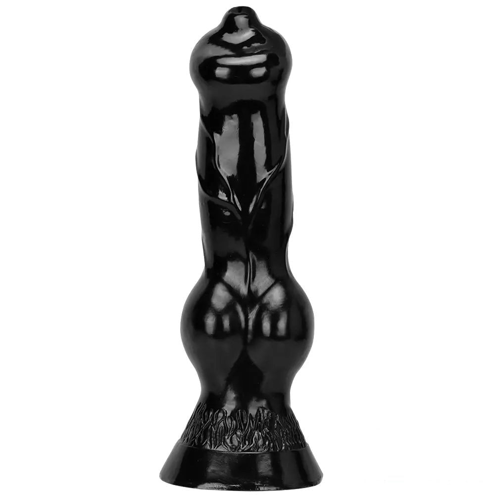 Black Knot Canine-Style Dildo - Animal Knot Dildo