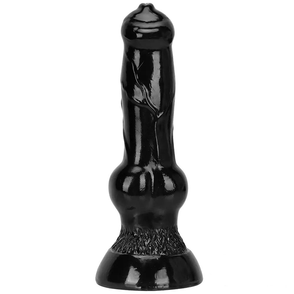 Black Knot Canine-Style Dildo - Animal Knot Dildo