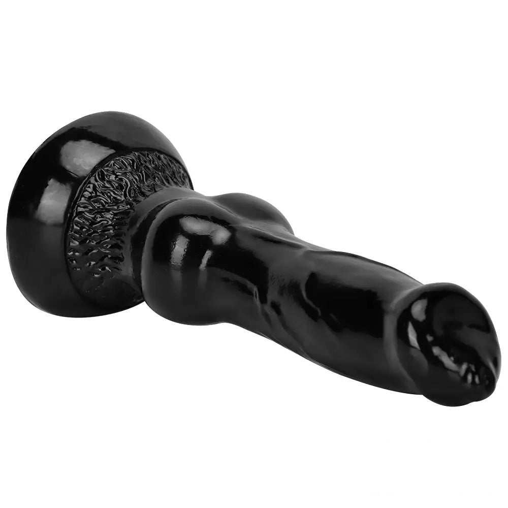 Black Knot Canine-Style Dildo - Animal Knot Dildo