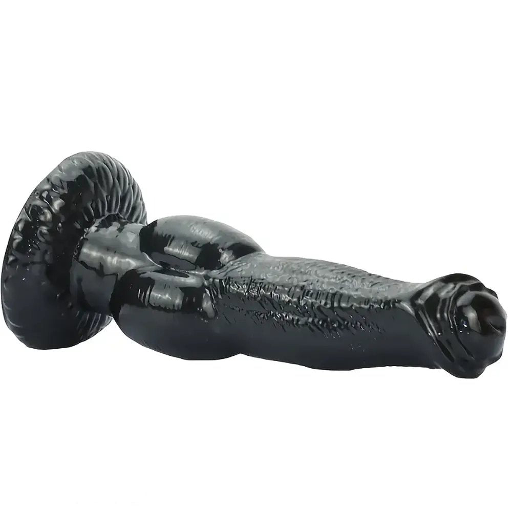 Black Knotted Animal Dildo - Big Knotted Dildo