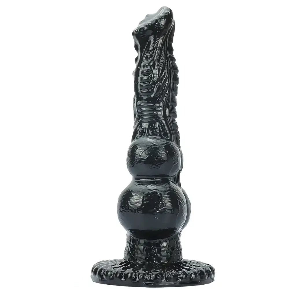 Black Knotted PVC Dildo - Fantasy Knot Animal Dildo