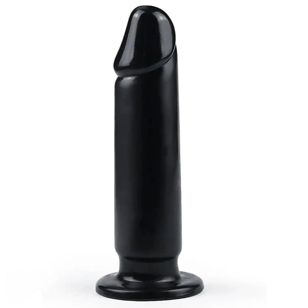 Black PVC Realistic Dildo 8.66in - Big Suction Cup Dildo