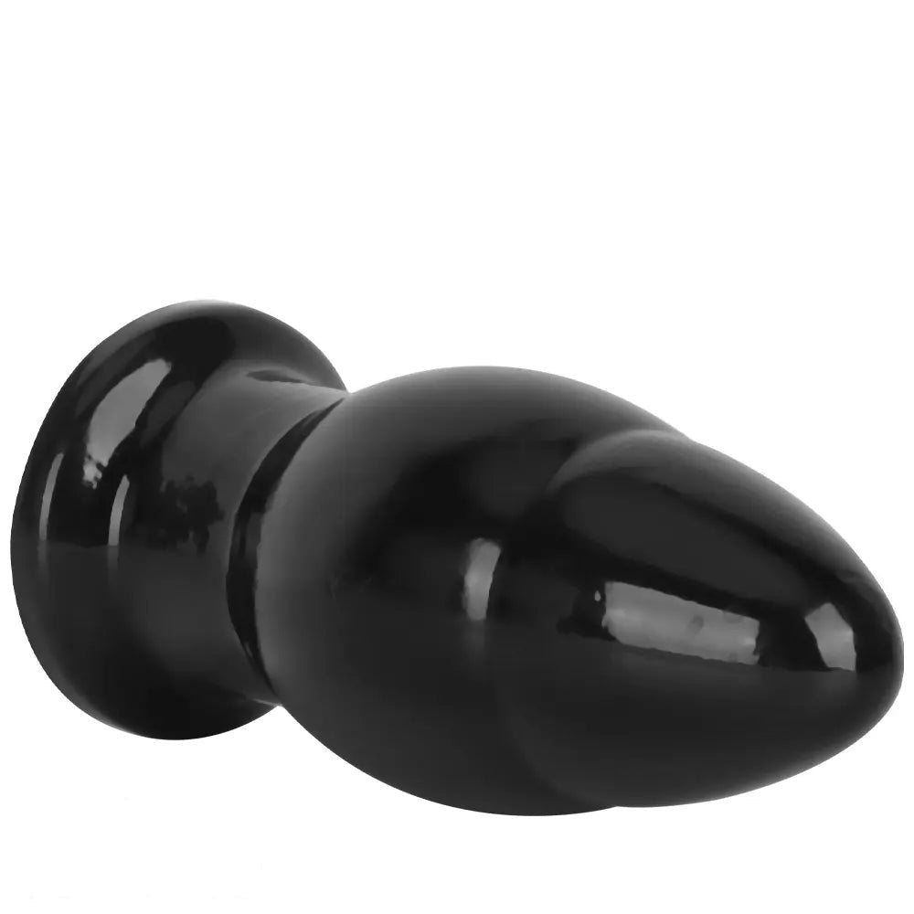 Black PVC Wide Anal Plug 6.88in - Large Black Butt Plug