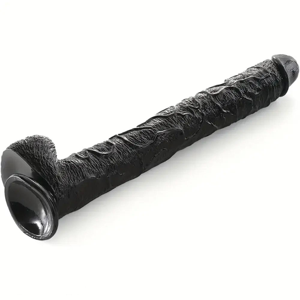 Black Realistic Dildo 17in - Lifelike Realistic Dildo