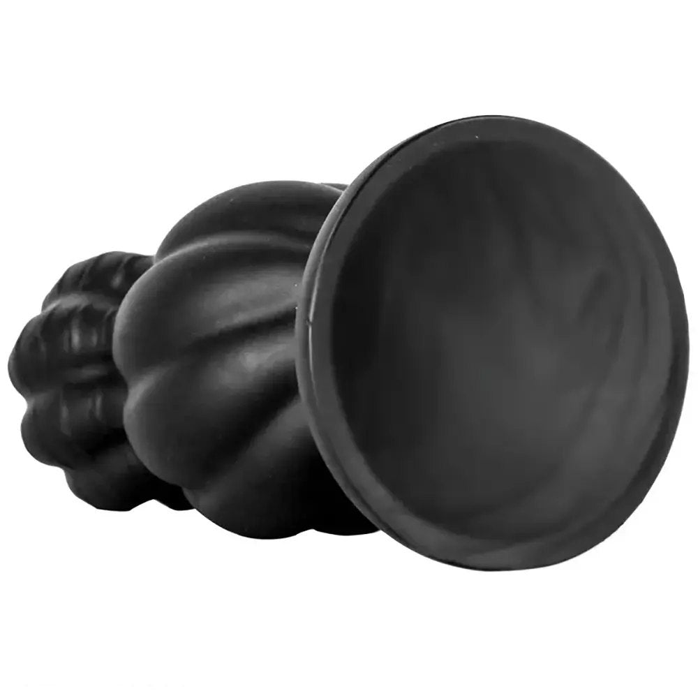 Black Ridged Silicone Anal Plug - Beginner to Advanced Butt Plug
