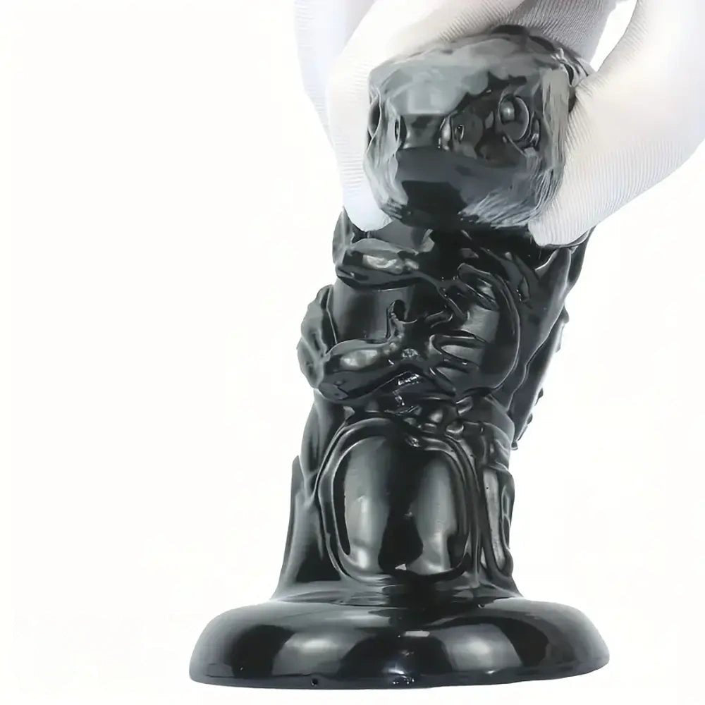 Black Snake Scale PVC Dildo - Animal Fantasy Dildo