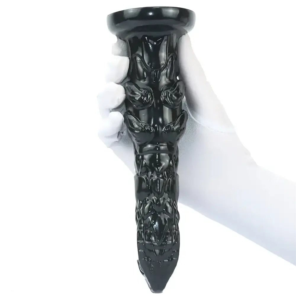 Black Snake Scale PVC Dildo - Animal Fantasy Dildo