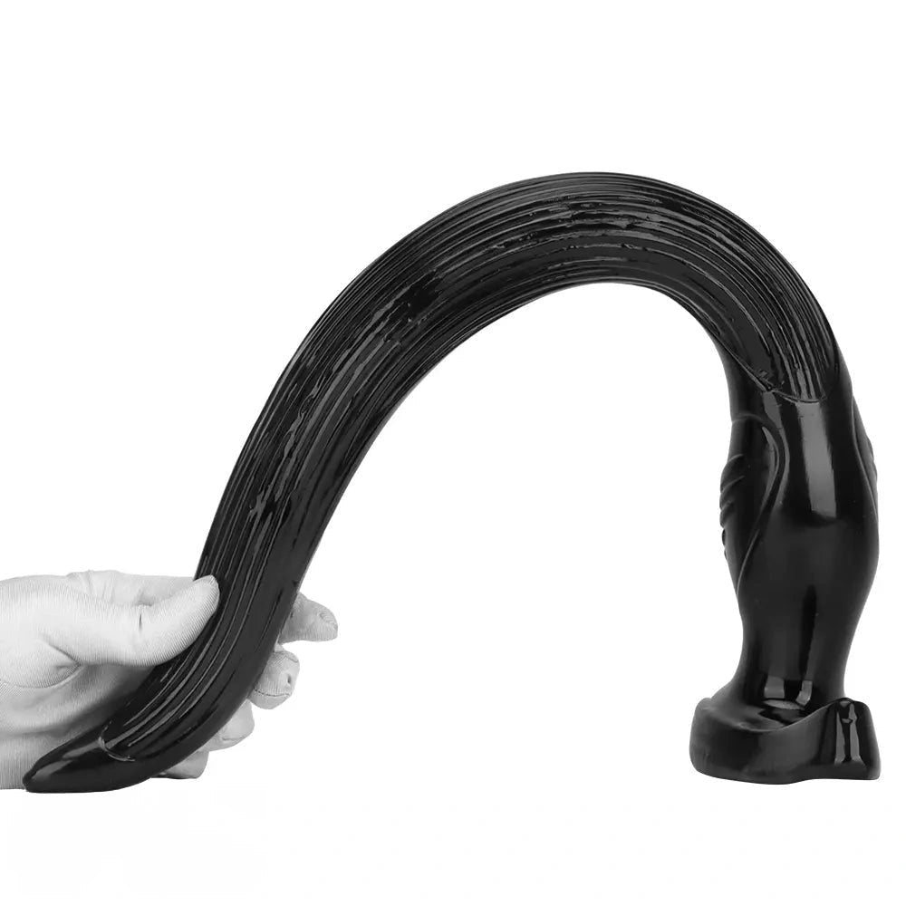 Black Tapered Anal Dildo - PVC Anal Training Dildo