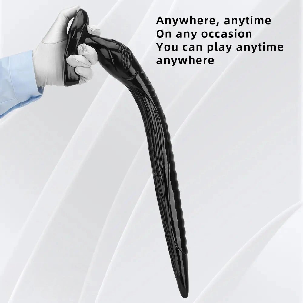 Black Tapered Anal Dildo - PVC Anal Training Dildo