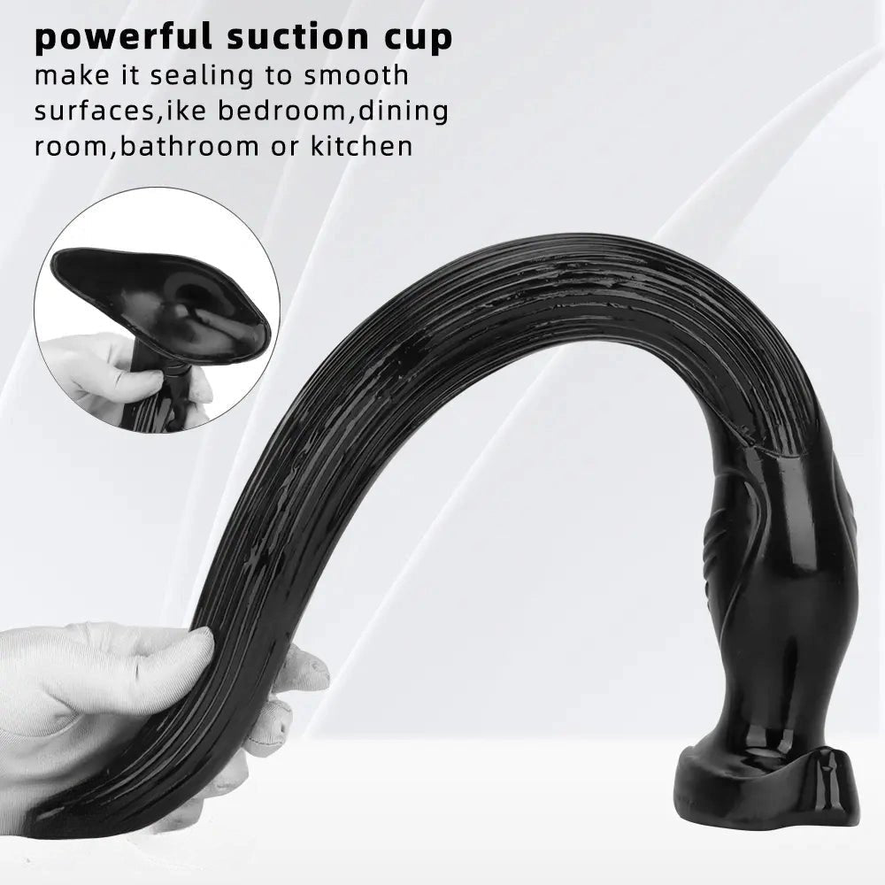 Black Tapered Anal Dildo - PVC Anal Training Dildo
