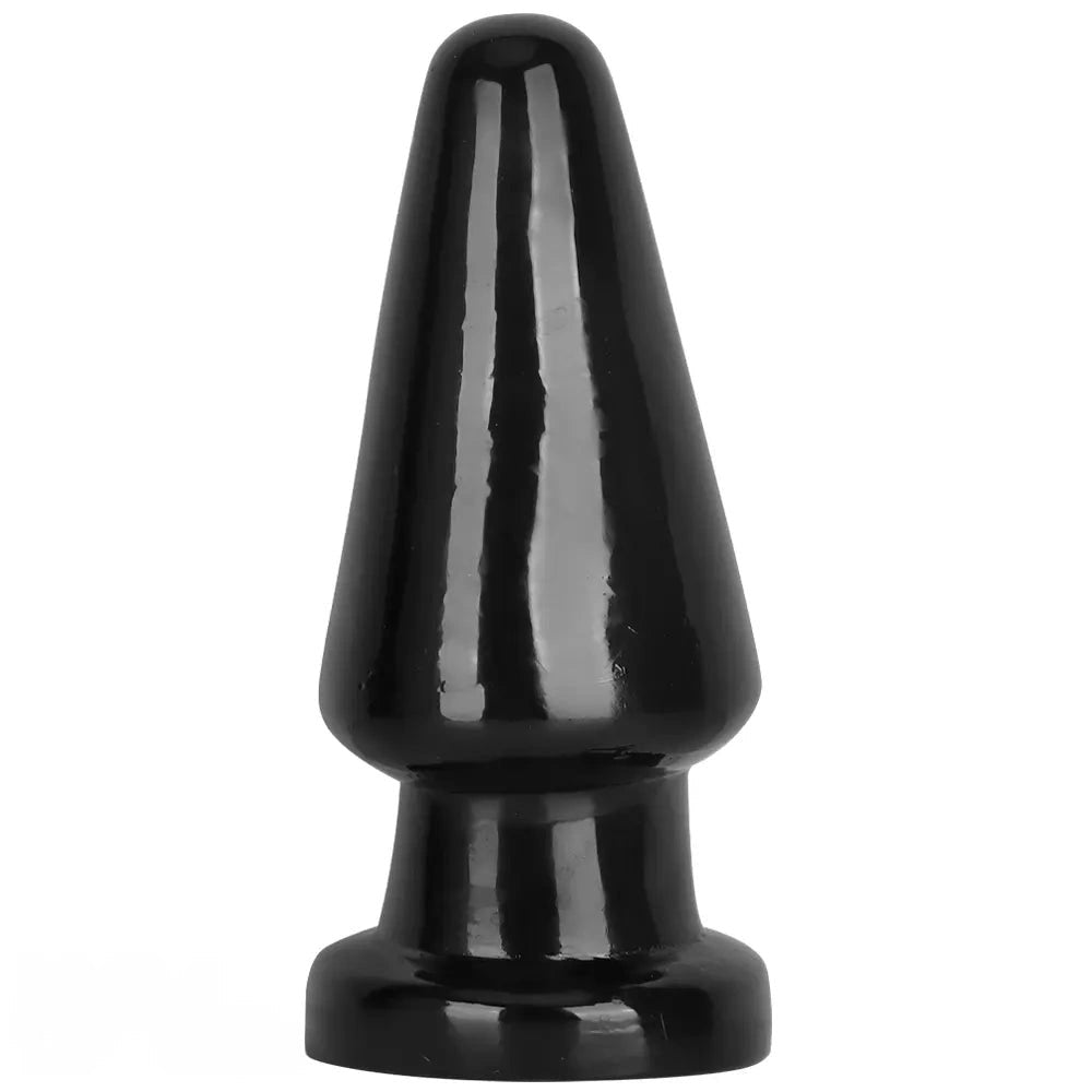 Black Tapered Suction Base Dildo - PVC Anal Dildo