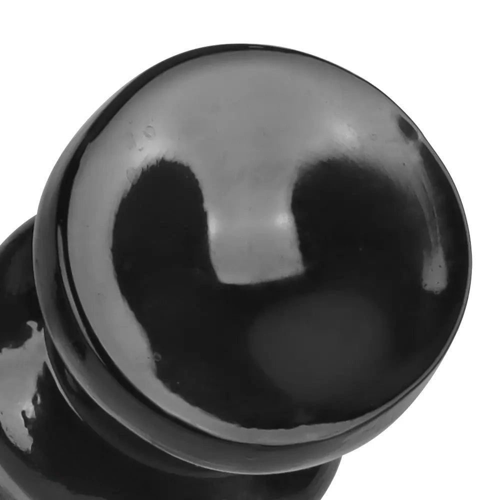 Black Tapered Suction Base Dildo - PVC Anal Dildo