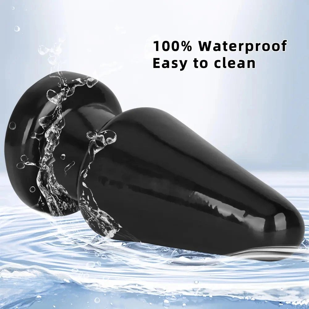 Black Tapered Suction Base Dildo - PVC Anal Dildo