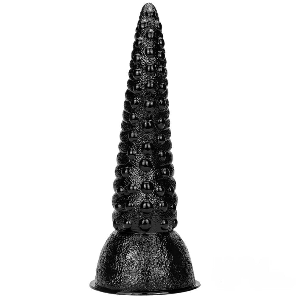Black Tentacle Fantasy Dildo 14 in - Ridged Tentacle Dildo