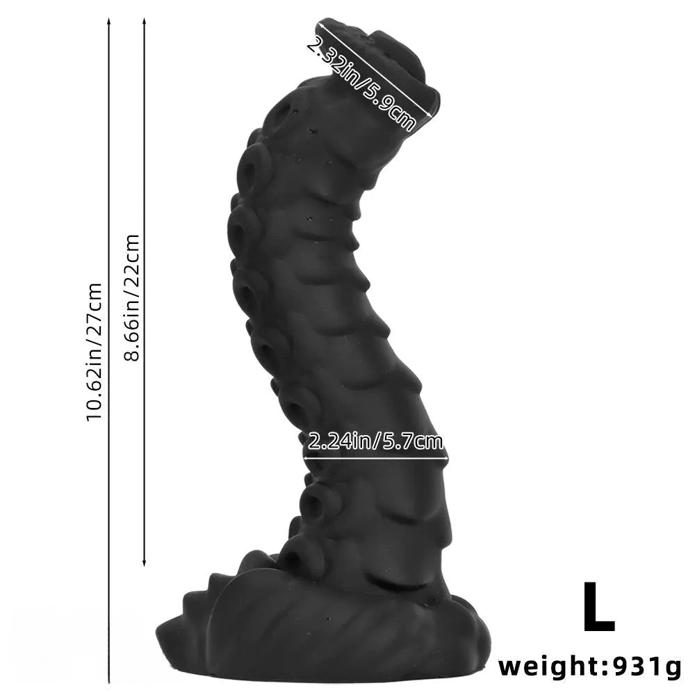 Black Tentacle Fantasy Dildo - Silicone Fantasy Dildo