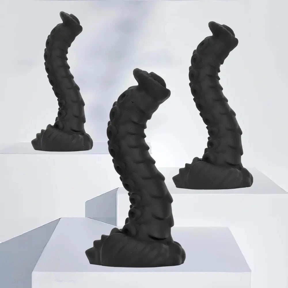 Black Tentacle Fantasy Dildo - Silicone Fantasy Dildo