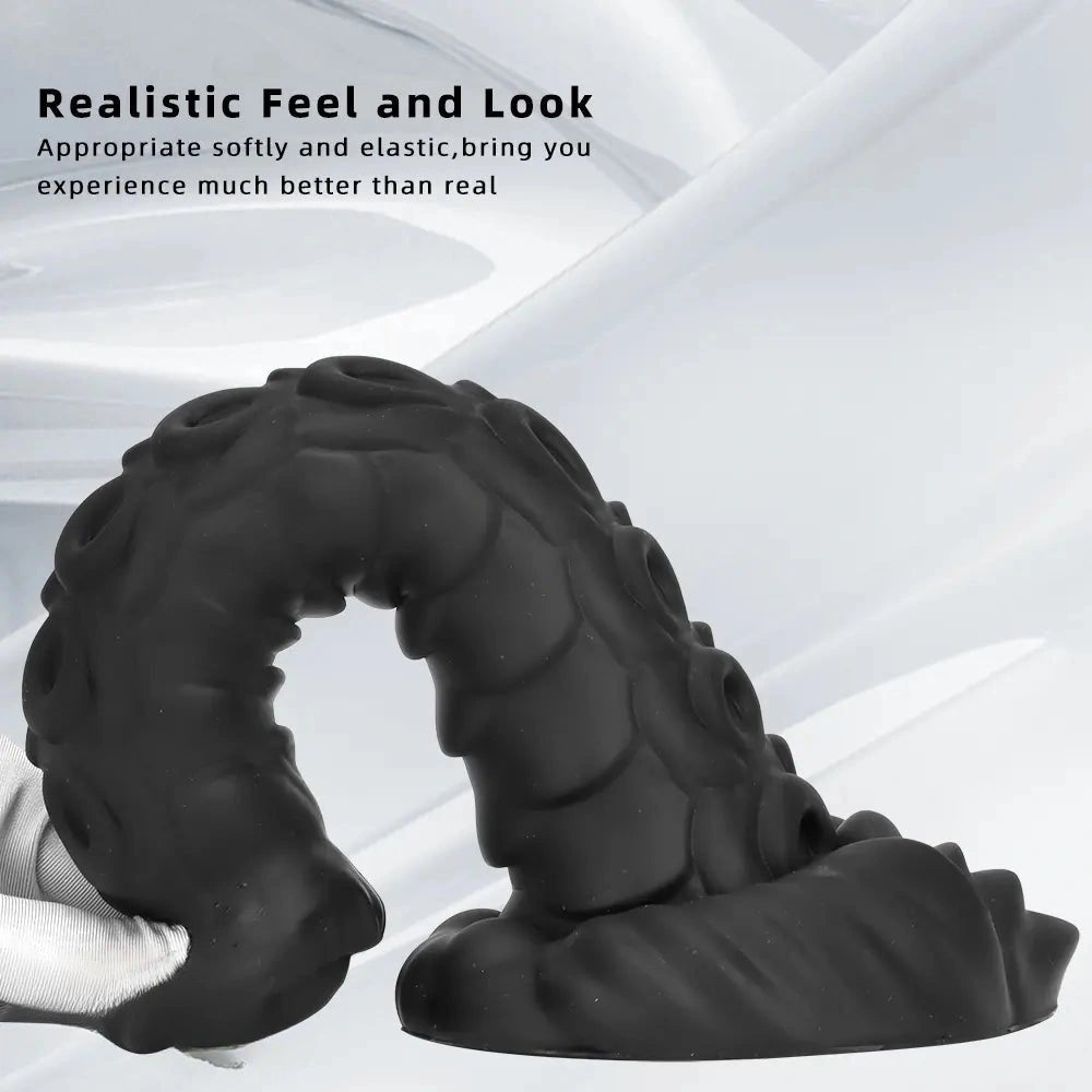 Black Tentacle Fantasy Dildo - Silicone Fantasy Dildo