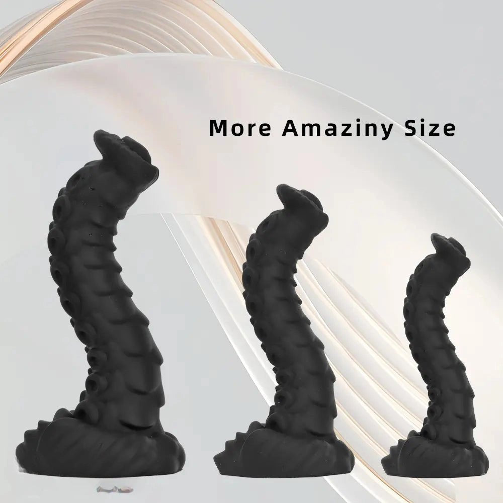 Black Tentacle Fantasy Dildo - Silicone Fantasy Dildo