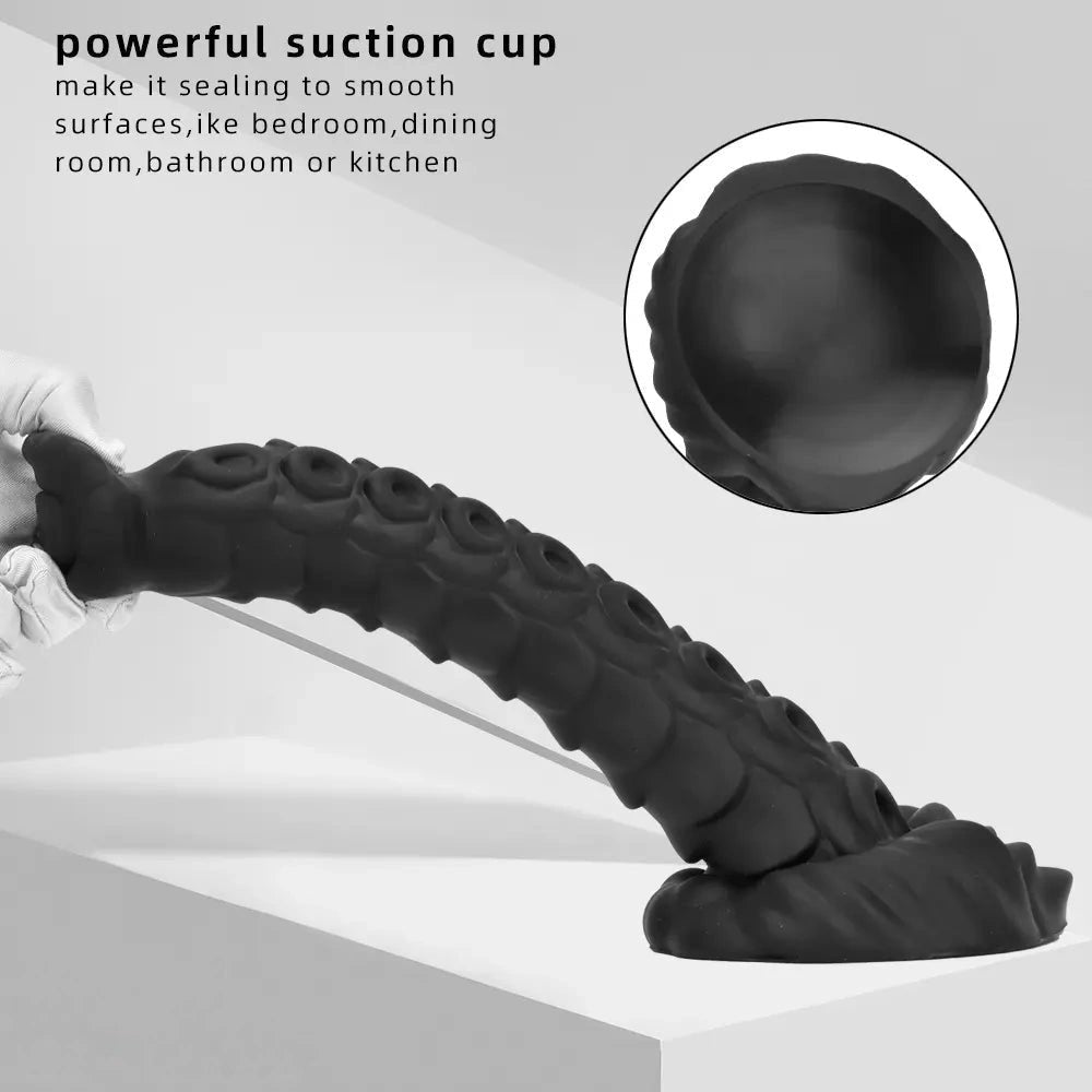 Black Tentacle Fantasy Dildo - Silicone Fantasy Dildo