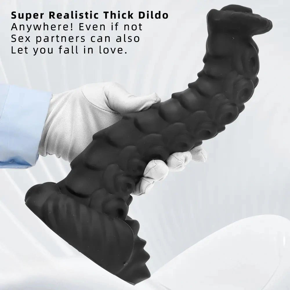 Black Tentacle Fantasy Dildo - Silicone Fantasy Dildo