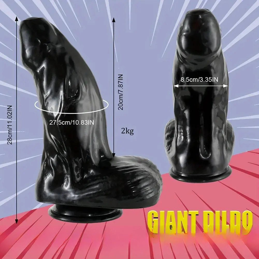 Black Uncut Anal Dildo - Huge Realistic Big Dildo