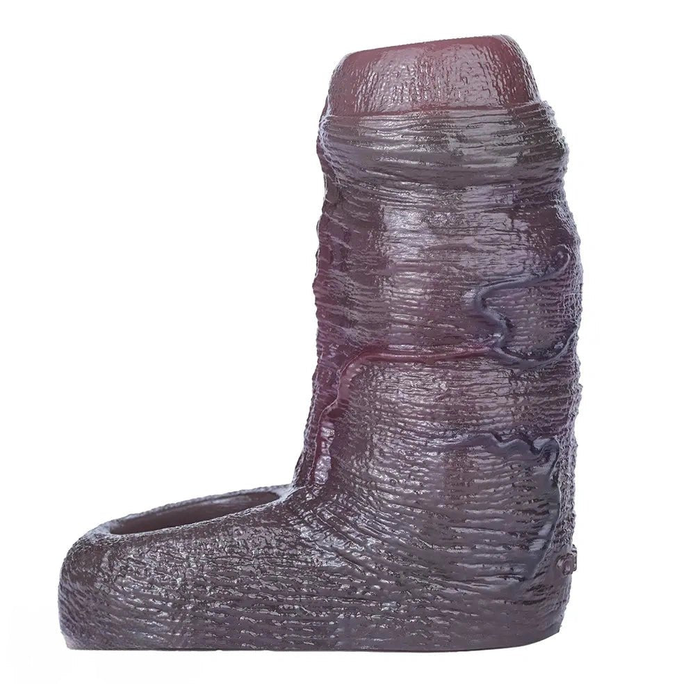 Black Wearable Penis Sleeve - Realistic Silicone Sleeve