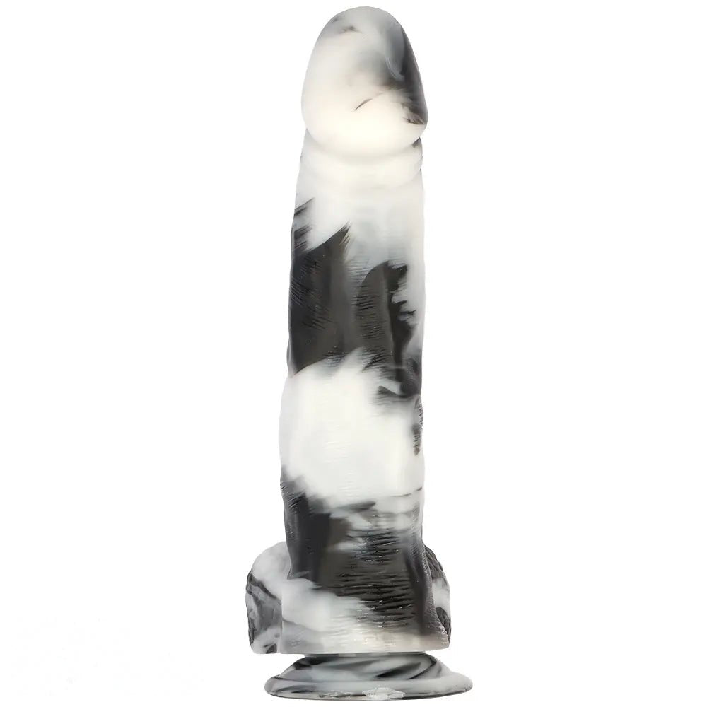 Black White Realistic Dildo 13in - Extra Thick Realistic Dildo