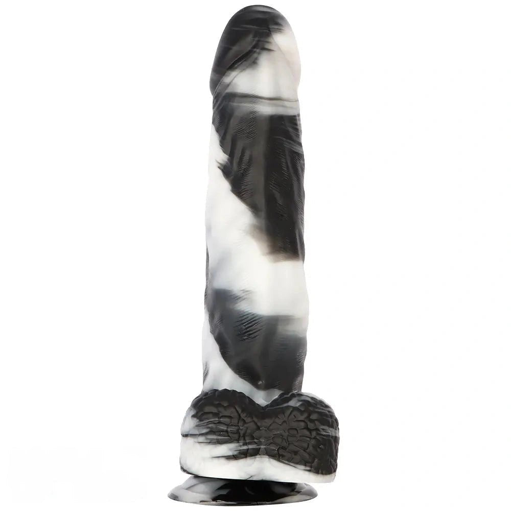 Black White Realistic Dildo 13in - Extra Thick Realistic Dildo