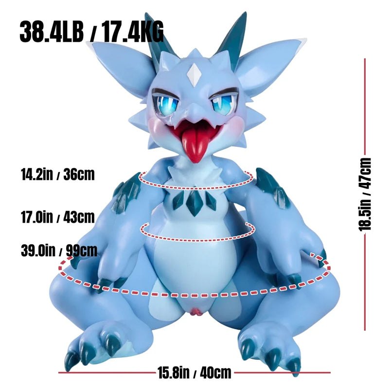 Blue Ice Dragon Creature Sex Doll - Fantasy Monster Sex Doll