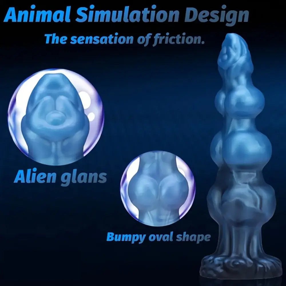 Blue Knot Animal Dildo, 3 Sizes - Knotted Dog Dildo
