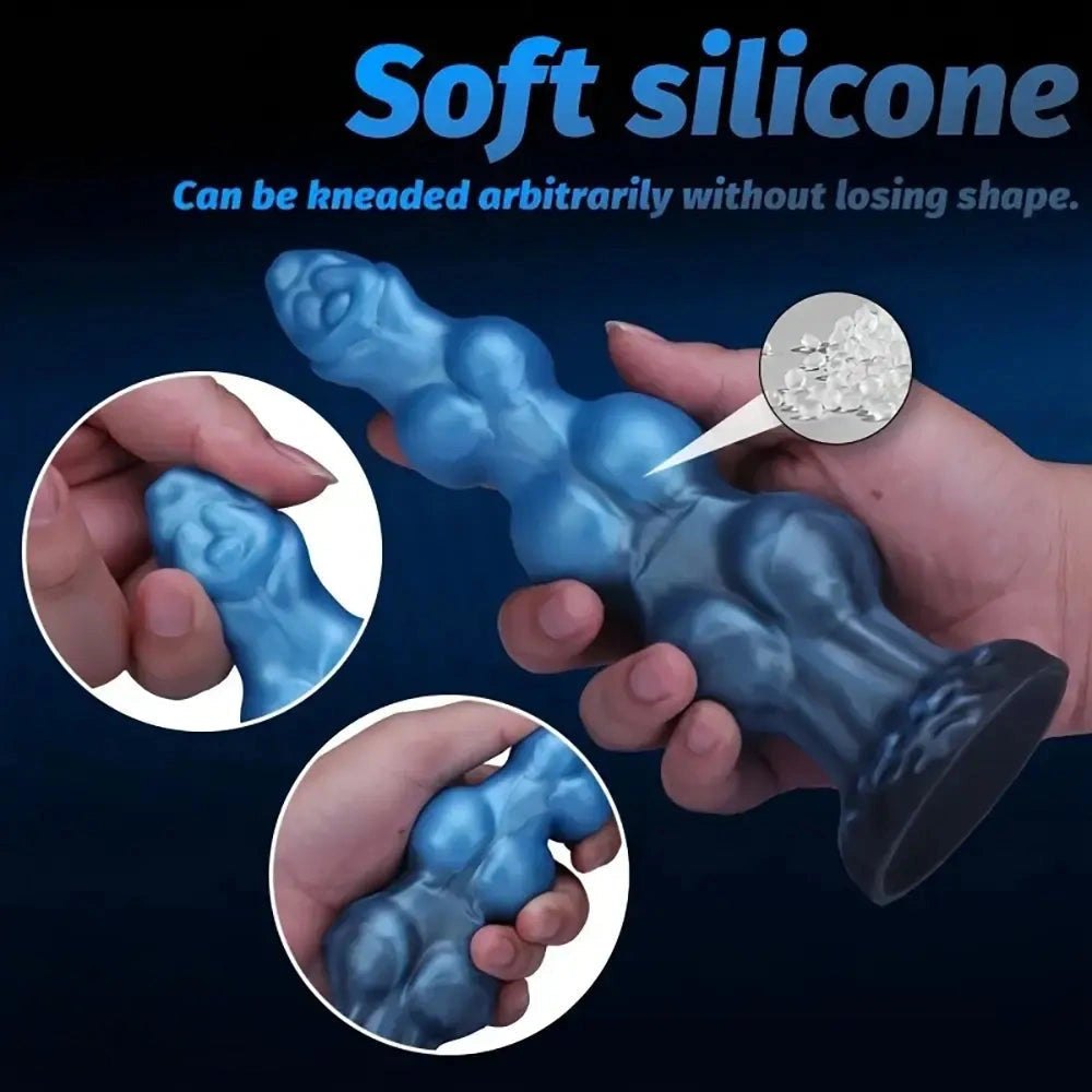 Blue Knot Animal Dildo, 3 Sizes - Knotted Dog Dildo