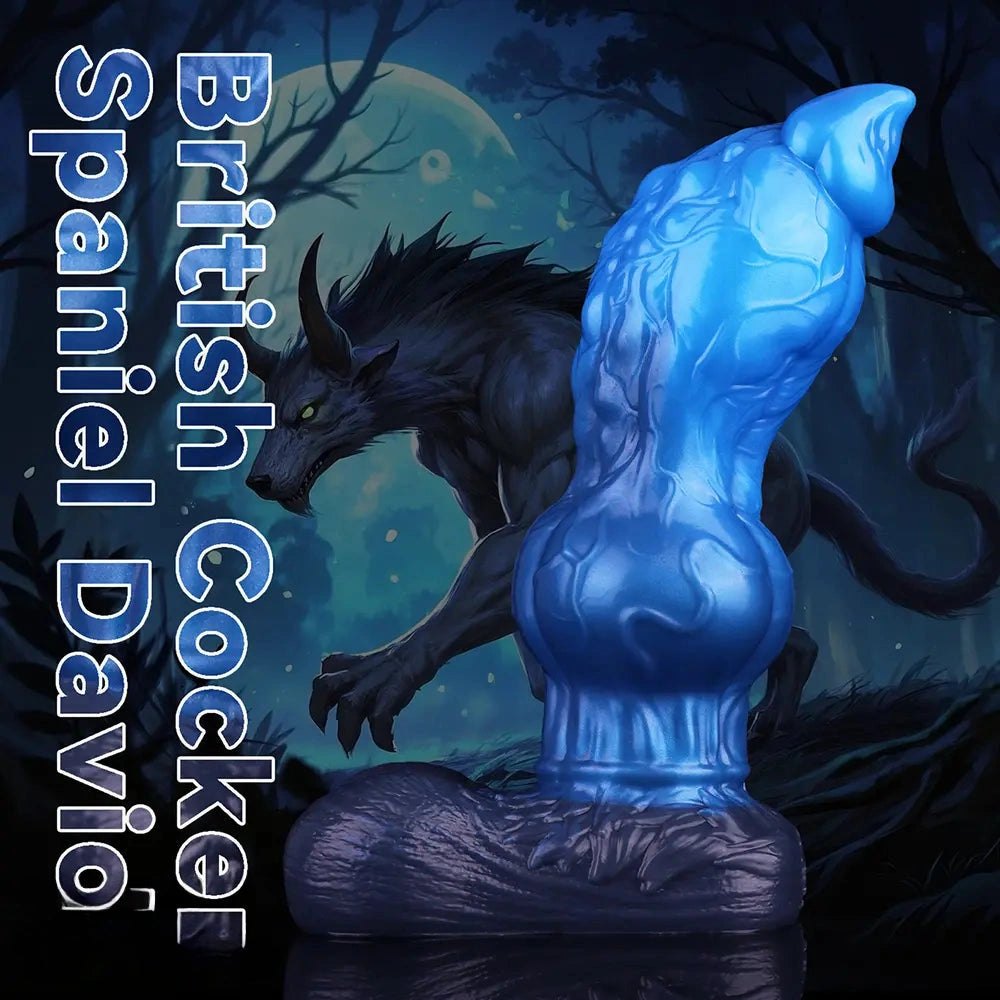 Blue Knot Animal Dildo 8.46 in - Silicone Knot Dildo
