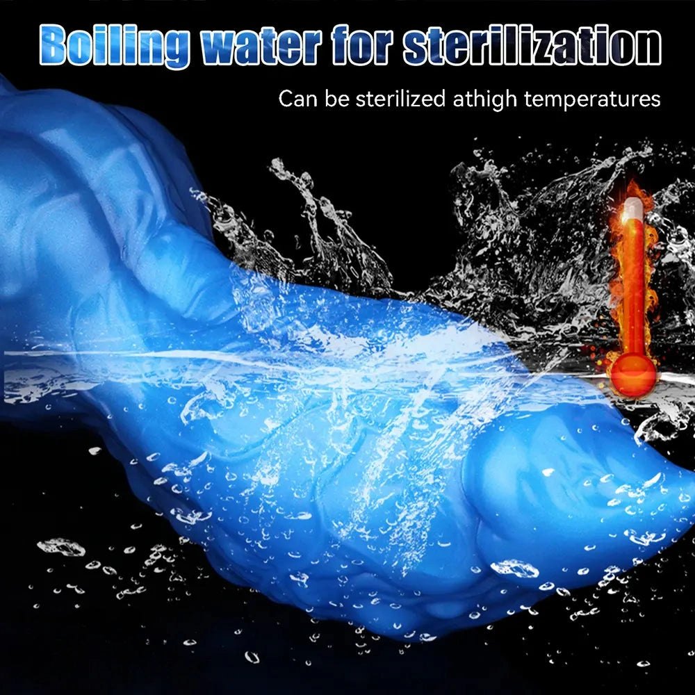 Blue Knot Animal Dildo 8.46 in - Silicone Knot Dildo