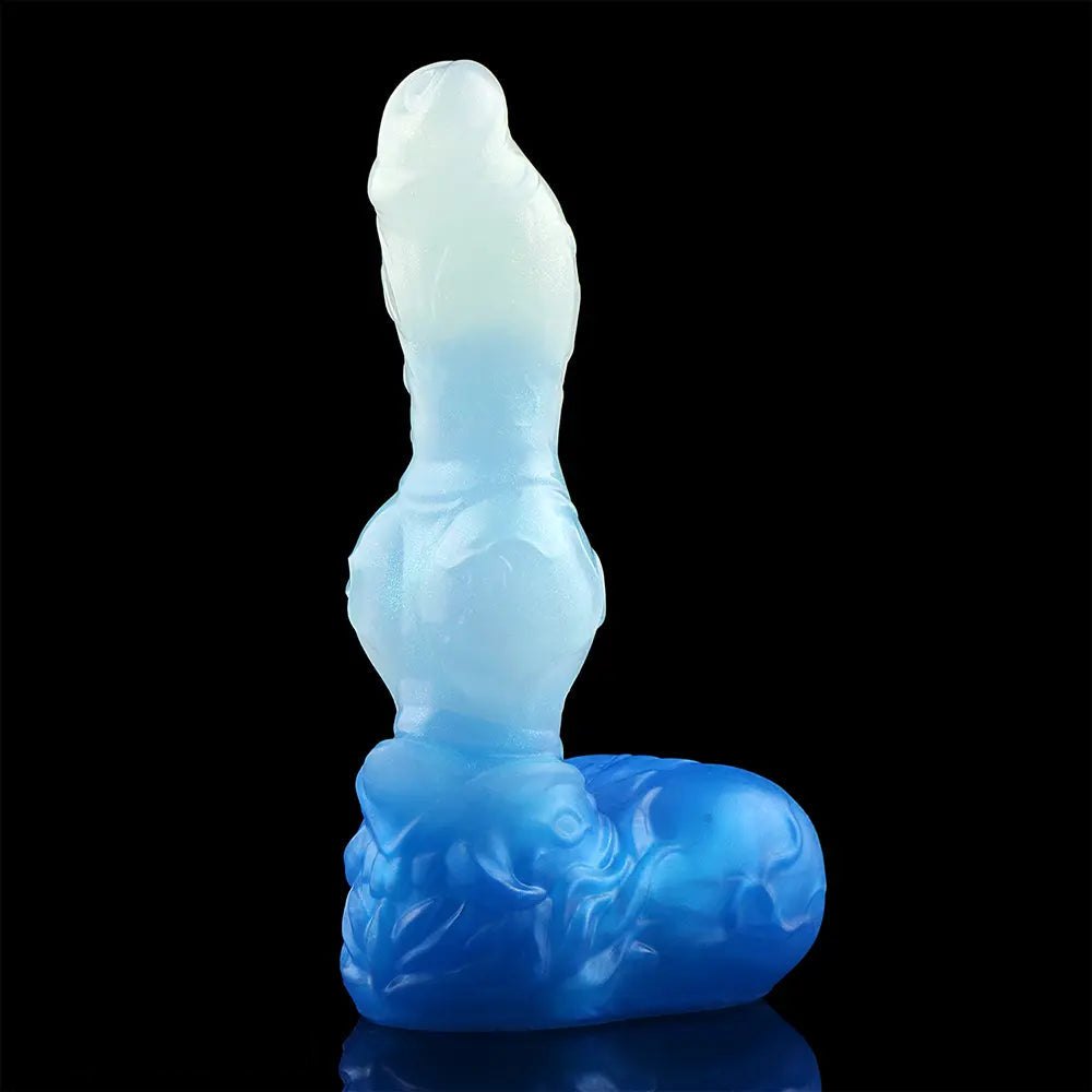 Blue Knotted Animal Dildo - Knotted Dog Dildo