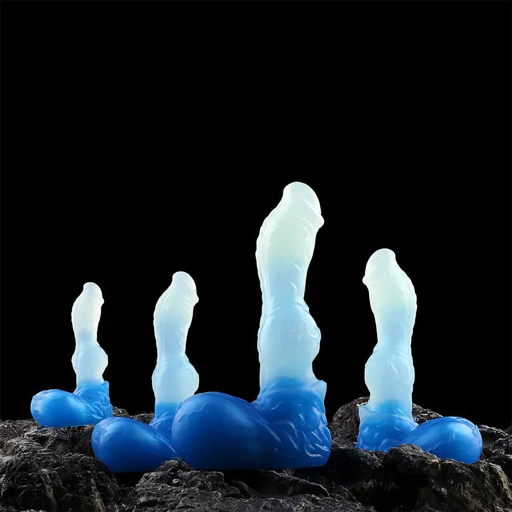 Blue Knotted Animal Dildo - Knotted Dog Dildo