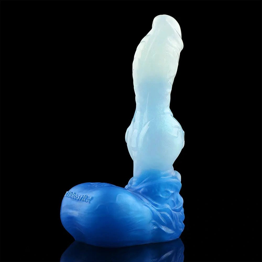 Blue Knotted Animal Dildo - Knotted Dog Dildo