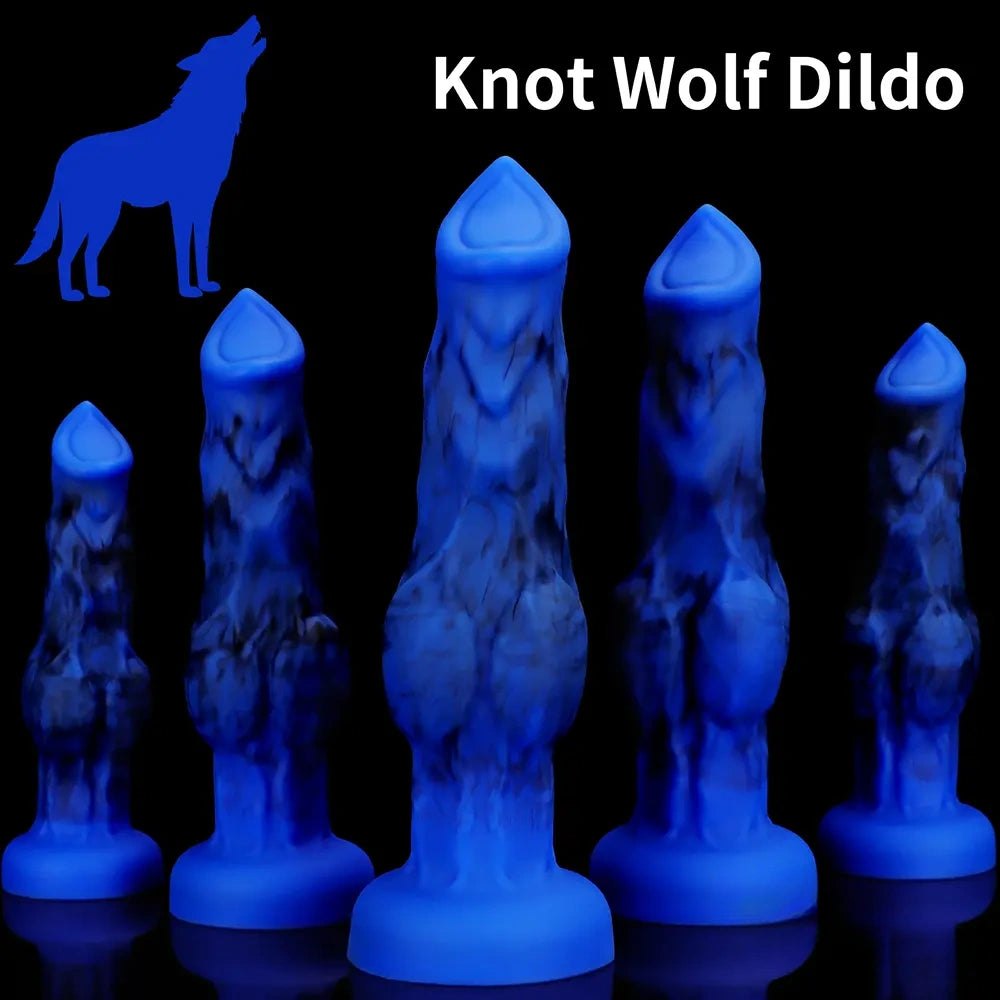 Blue Knotted Dog Dildo Set - Fantasy Dog Knot Dildo