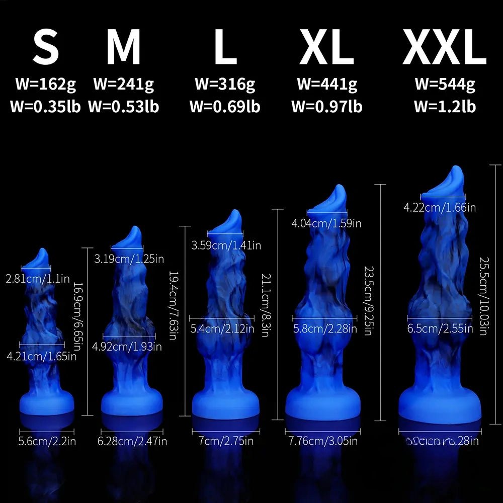 Blue Knotted Dog Dildo Set - Fantasy Dog Knot Dildo