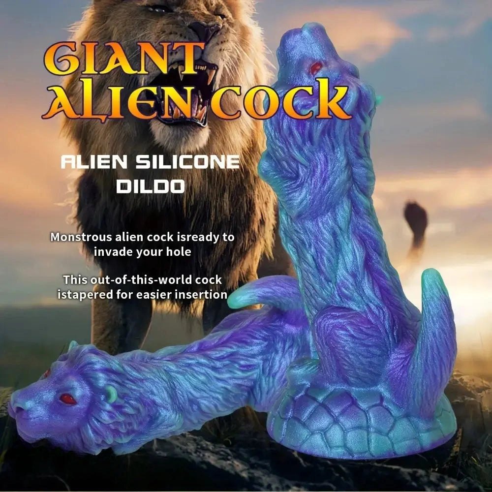 Blue Lion Animal Dildo - Big Lion Animal Dildo
