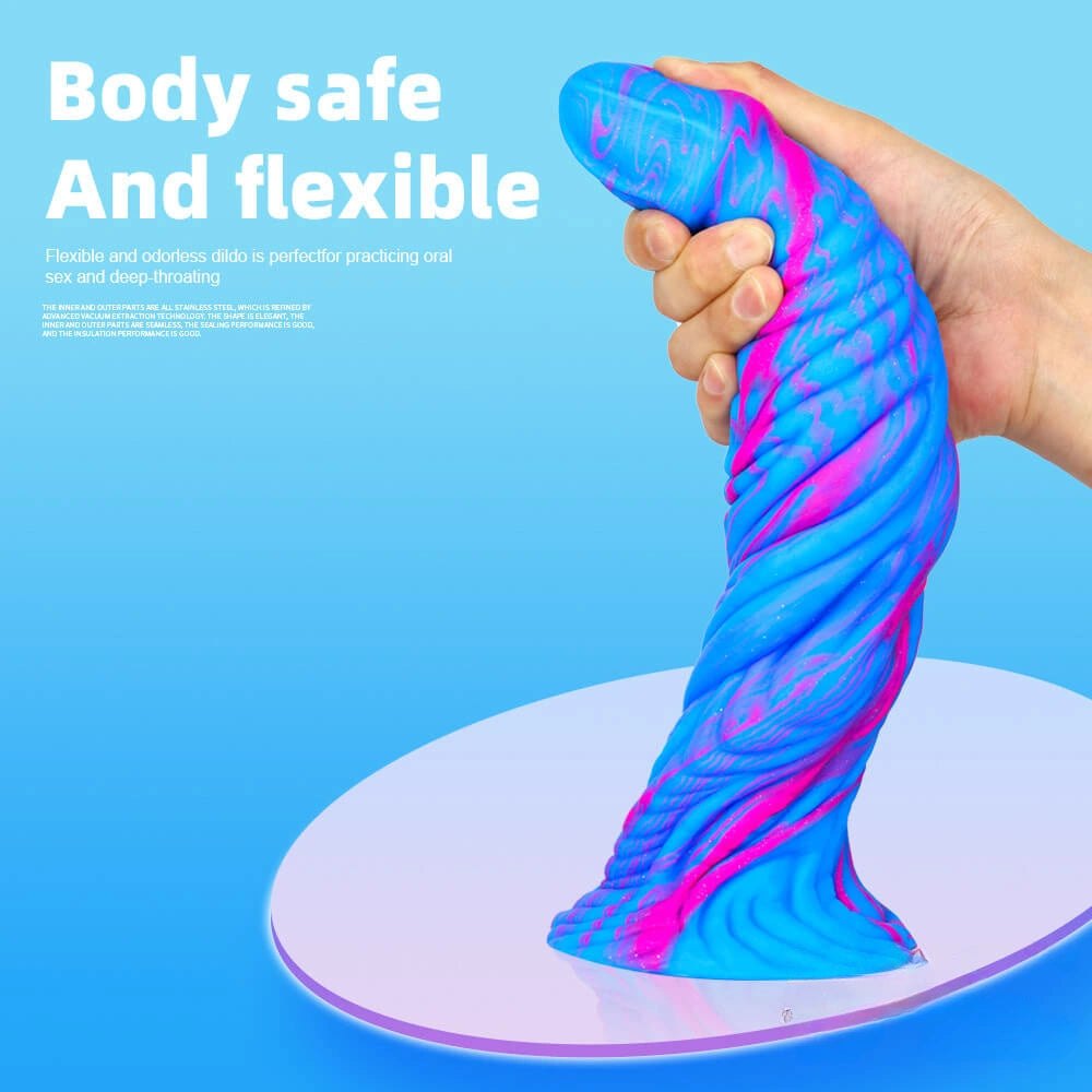 Blue Pink Swirl Fantasy Dildo - Fantasy Dragon Dildo 10.83in