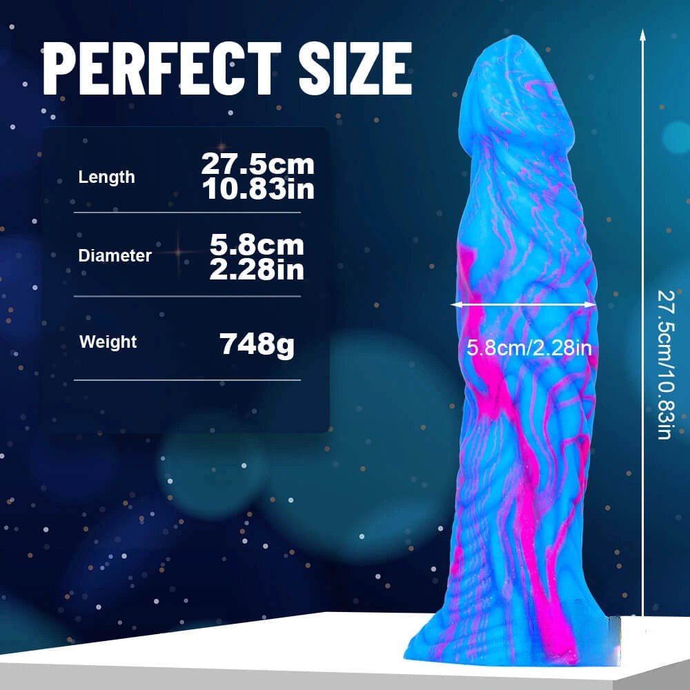 Blue Pink Swirl Fantasy Dildo - Fantasy Dragon Dildo 10.83in