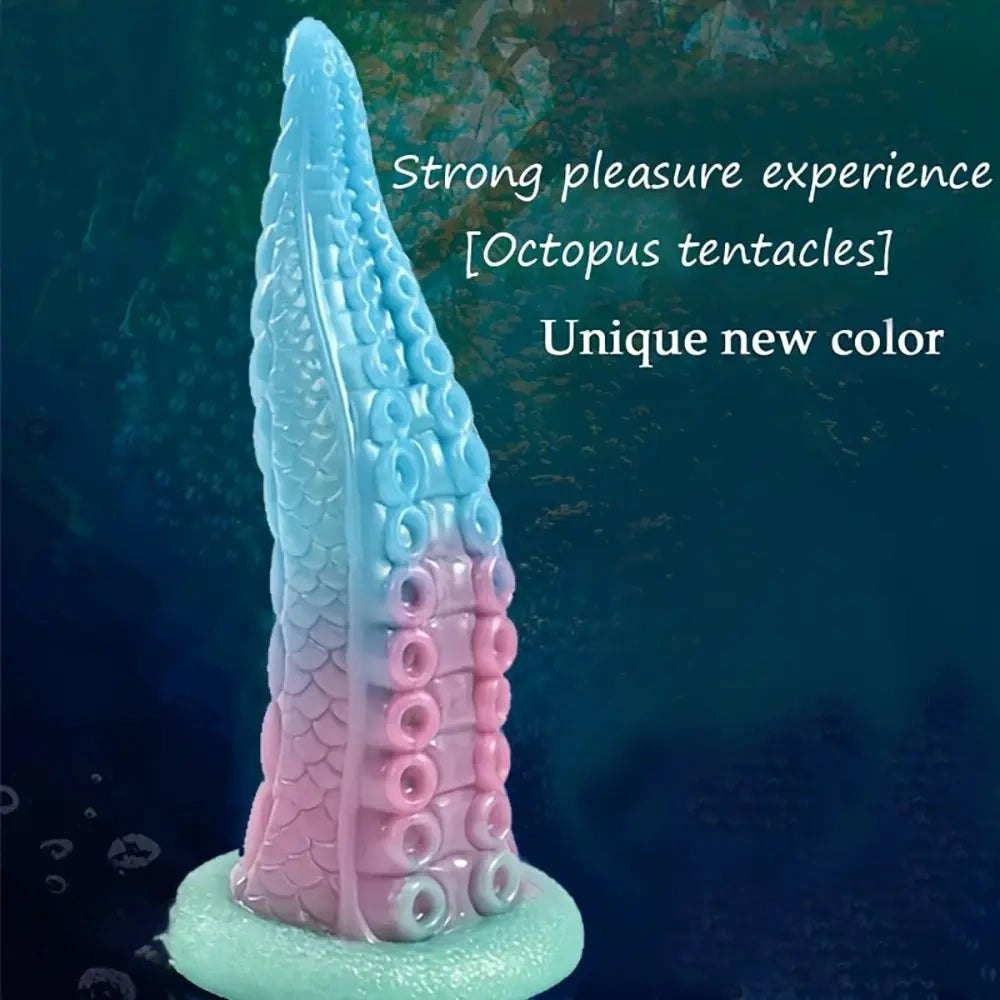 Blue Pink Tentacle Fantasy Dildo - Dragon Dildo Creature Toy